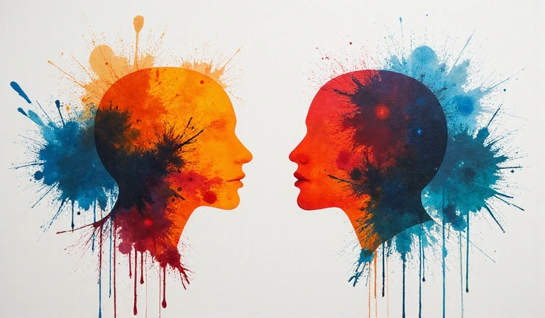 Una imagen abstracta que representa la curiosidad y el conocimiento, con formas geométricas entrelazadas y colores vibrantes, sugiriendo la resolución de problemas y la claridad.