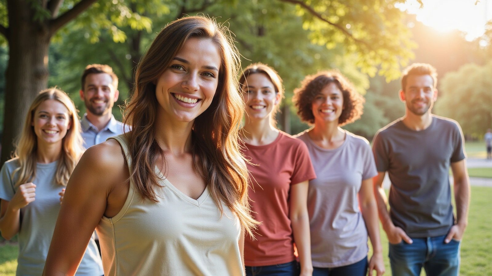 Personas diversas sonriendo y mostrando vitalidad